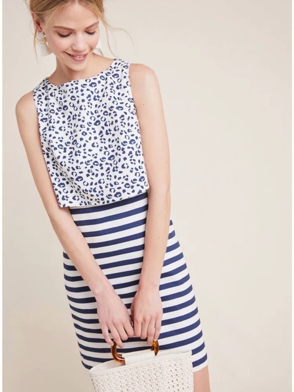 Striped Navy and White Sleeveless | Anthropologie Corey Lynn Carter Alana Dress